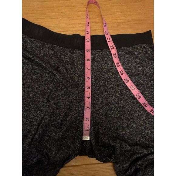 Pink women's soft dark grey elastic waist tapered ankle sleepwear pants size Lg - Picture 8 of 9